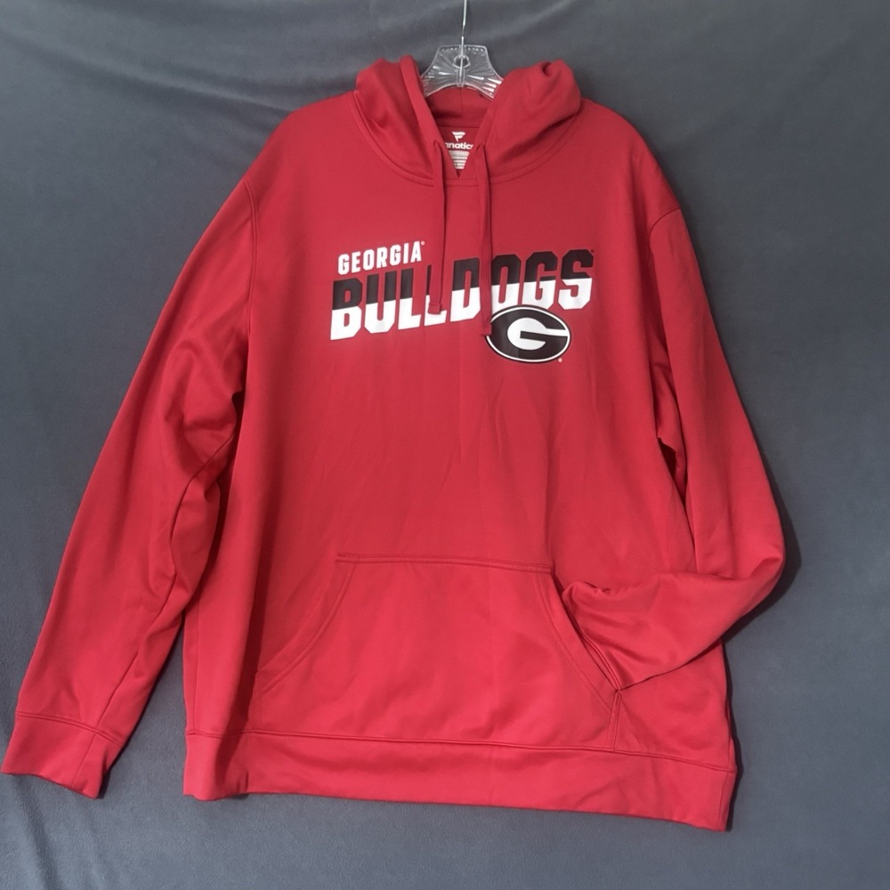 Fanatics Georgia Bulldogs Red Pullover Hoodie Men's Size 2XL NCAA UGA Sweatshirt